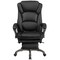 Emma and Oliver High Back Leather Executive Reclining Swivel Office Chair with Outer Lumbar Cushion and Arms
